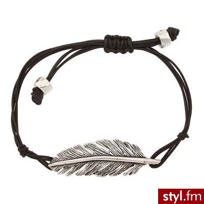 Fossil - Dream Weaver Leather Feather Bracelet (Vintage Silv... - Polyvore. Pobrano ze strony: http://www.polyvore.com/cgi/thing?id=20196007 - Pozostałe Dodatki Moda