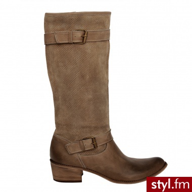 Venezia KOZAKI AŻUROWE M5190 N+A TAU - Kozaki Buty Moda
