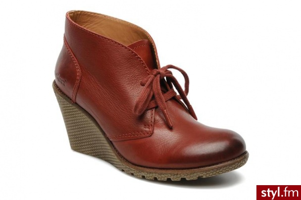 Kickers PÓŁBUTY I BOTKI HEROINO BY KICKERS (Czerwony) - Botki Buty Moda