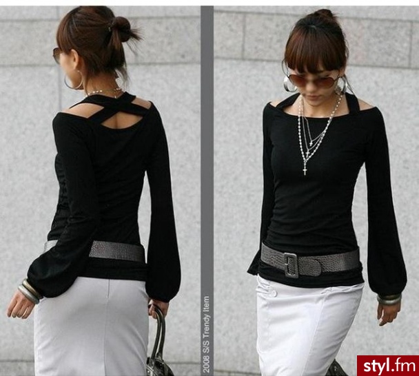 Sliczna czarna tuniczka - Moda uliczna Inne Moda