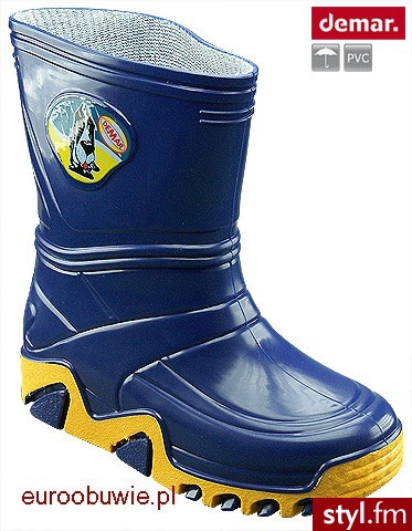 DEMAR Obuwie Dziecięce Kalosze DM-013-ST-D Granatowy - Kalosze Buty Moda