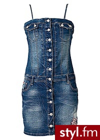 Bonprix Sukienka dżinsowa niebieski stone 933134_17286 - Pozostałe Sukienki Moda