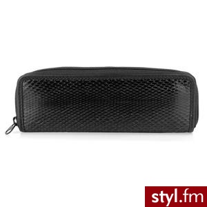 KRENIG ETUI NA DŁUGOPISY SNAKE CZARNE (23041) - Portfele i etui Dodatki Moda