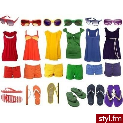 Zestaw zawierający ciuszki w kolorach tęczy:):):) - Pozostałe Ciuchy Moda
