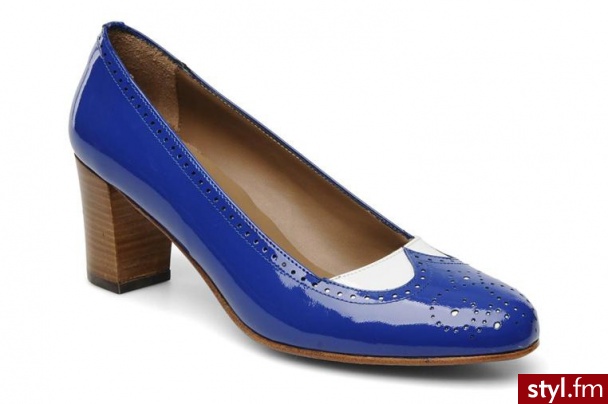 Georgia Rose CZÓŁENKA PERCOL BY 67004Charol Royal + Blanco - Czółenka Buty Moda