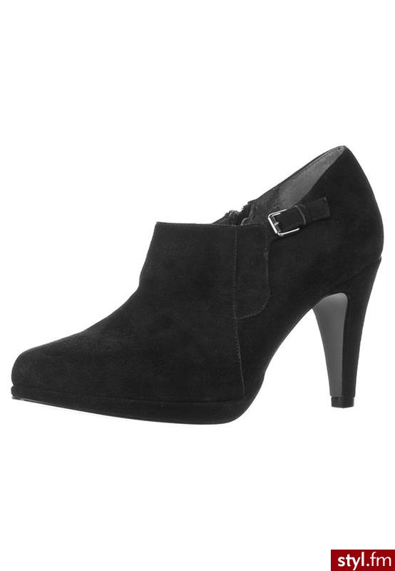 Pier One Botki na obcasie czarny - Botki Buty Moda
