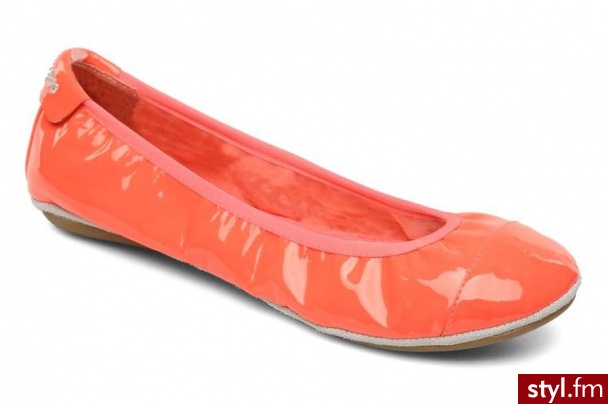 Guess BALERINKI BAYLA 2 BY (Pomarańczowy) - Balerinki Buty Moda
