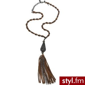 Suede tassel chain necklace - ACB - Polyvore. Pobrano ze strony: http://www.polyvore.com/suede_tassel_chain_necklace/thing?id=25141311 - Pozostałe Dodatki Moda