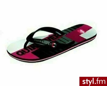 Quiksilver Klapki męskie MOLOKAI DEMOLITION czerwone roz. 43 - Klapki Buty Moda