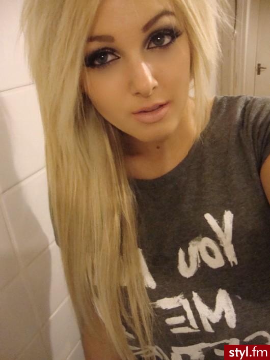 Blond Rozpuszczone Proste Na co dzień Długie Fryzury