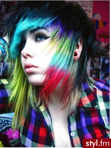 EMO Alternatywne Średnie Fryzury