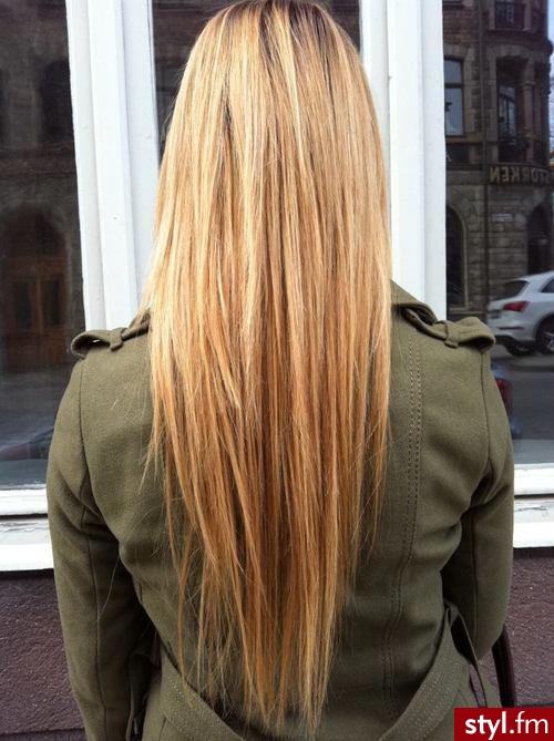 długie proste  blond - Blond Rozpuszczone Proste Na co dzień Długie Fryzury