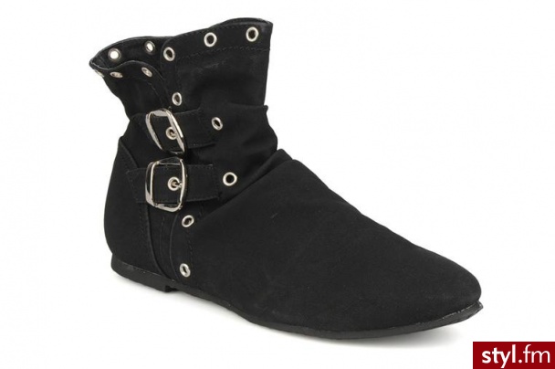 Latinas PÓŁBUTY I BOTKI BOUCLI BY LATINAS (Czarny) - Botki Buty Moda