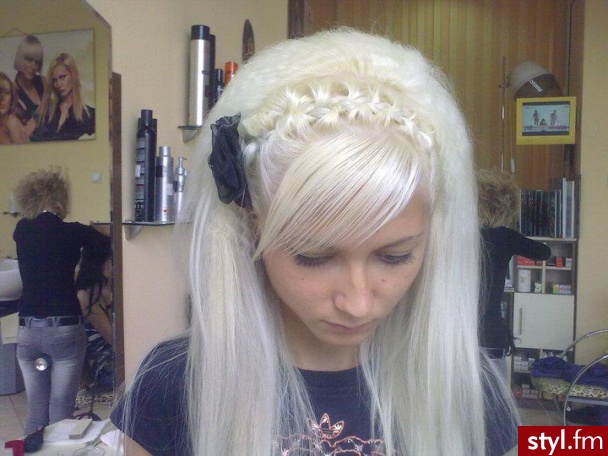 Blond Warkocze Proste Na co dzień Długie Fryzury