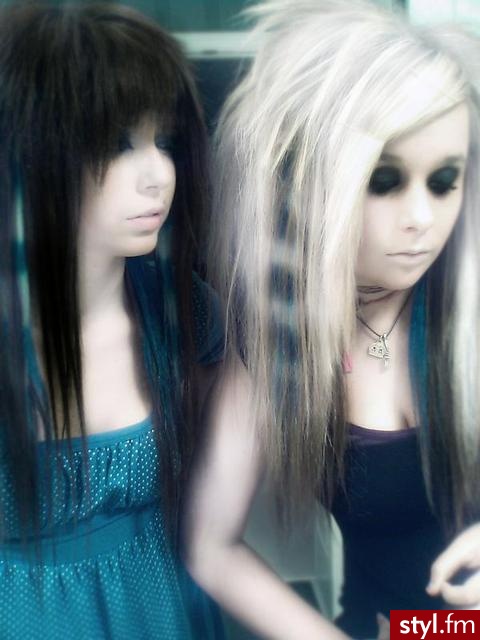 EMO Alternatywne Średnie Fryzury