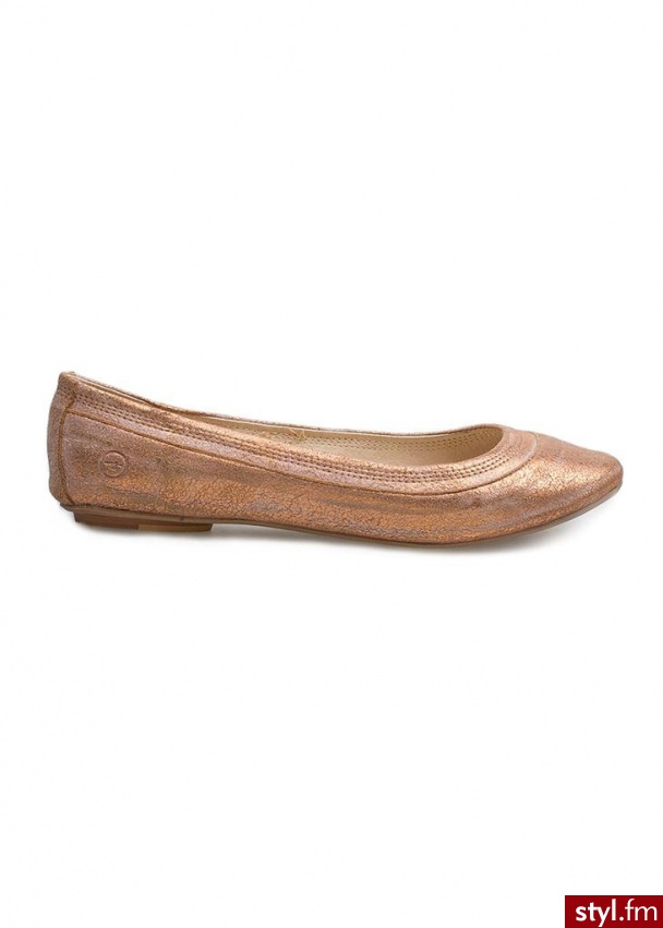 Baleriny BRONX brązowy - Balerinki Buty Moda