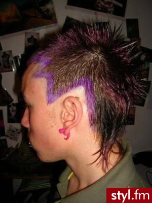 fryzury irokez punk. Fryzury dla odważnych. fryzury irokez punk - Internetowy Katalog Fryzur IKF.com.pl, propozycje fryzur na każdą okazję np. fryzury wieczorowe - Punk Rock Alternatywne Średnie Fryzury