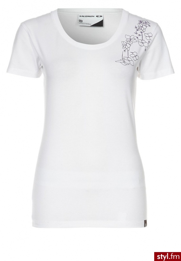 Salomon POLYLOGO Tshirt z nadrukiem biały L32931500 - Bluzki Ciuchy Moda