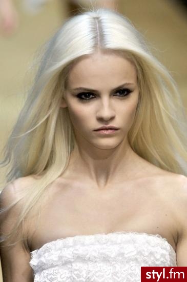 platyna - Blond Rozpuszczone Proste Na co dzień Długie Fryzury