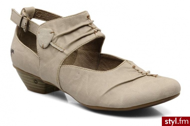 Mustang shoes BALERINKI G2 TOILE W BY (Beżowy) - Balerinki Buty Moda