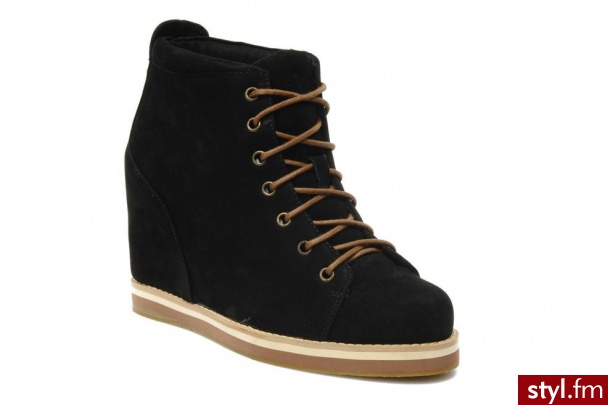 No Name Koturny Wish (Czarny) - Koturny Buty Moda