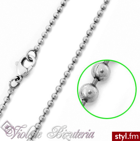 Violette Łańcuszek kuleczki 56cm Stal Szlachetna 316L 3795 - Łańcuszki Biżuteria Moda