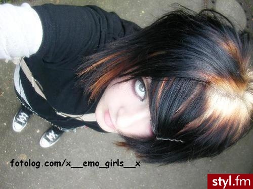 EMO Alternatywne Średnie Fryzury
