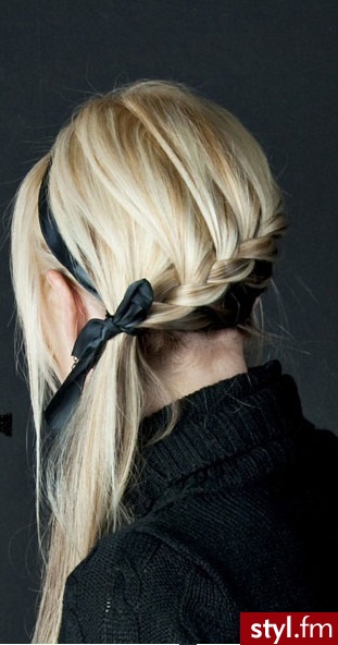 Blond Warkocze Proste Na co dzień Długie Fryzury