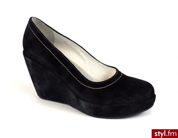 Anabelle Czółenka na koturnie 4120030D - Czółenka Buty Moda