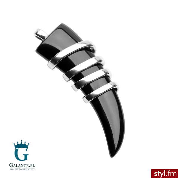 Inspirit zawieszka męska czarna SP-1029 - Wisiorki Biżuteria Moda