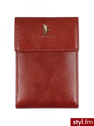 Puccini Etui na wizytówki P-7828 Czerwony - Portfele i etui Dodatki Moda