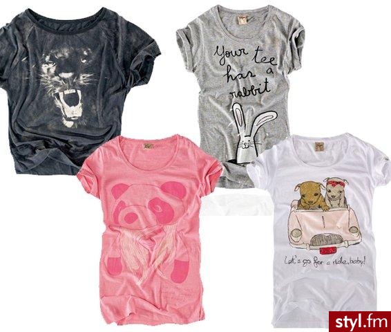 T-shirty ze zwierzakami Pull and Bear - Pozostałe Ciuchy Moda