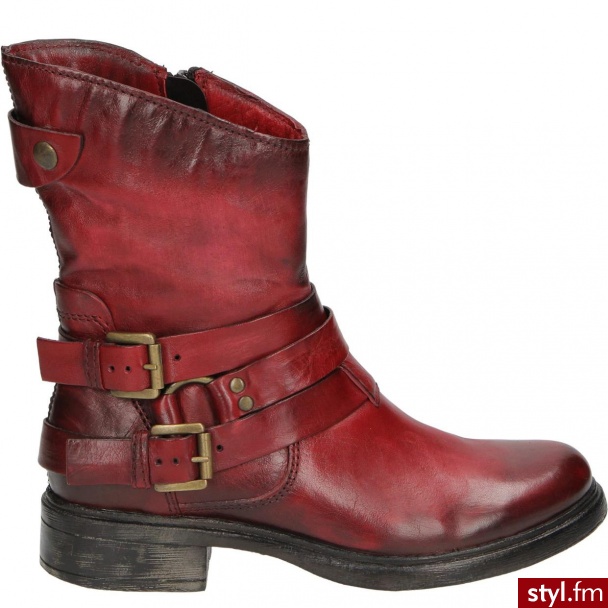 Venezia BOTKI OCIEPLANE 605215 VINO - Botki Buty Moda