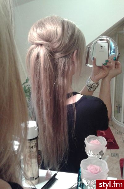 Blond Upięcie Proste Na co dzień Długie Fryzury