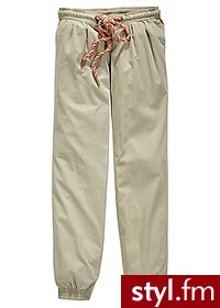 Bonprix Spodnie chino beżowy 931884_17771 - Pozostałe Spodnie Moda