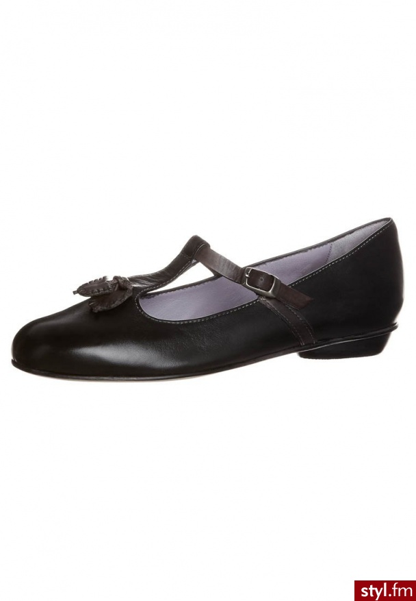 Everybody Baleriny z zapięciem czarny - Balerinki Buty Moda