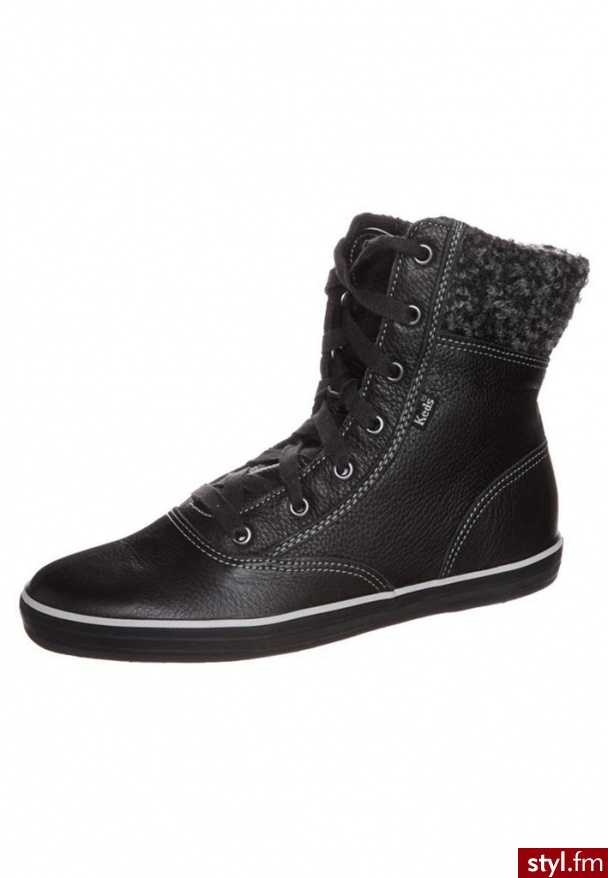 Keds December Botki Sznurowane Czarny TRAMPKI I TENISÓWKI CZARNY - Botki Buty Moda