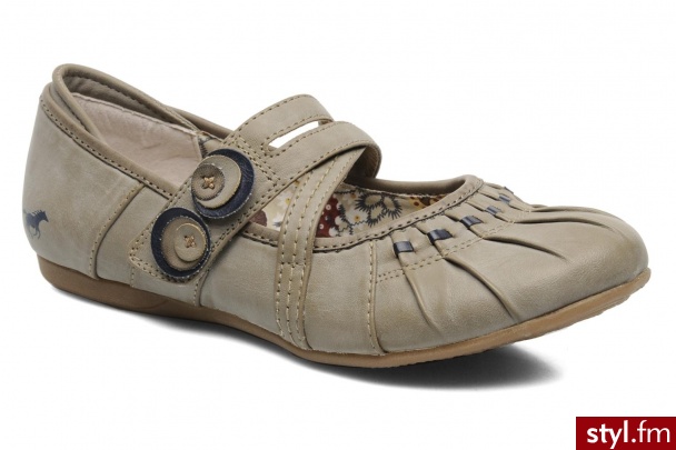Mustang shoes Balerinki Poppy (Beżowy) - Balerinki Buty Moda