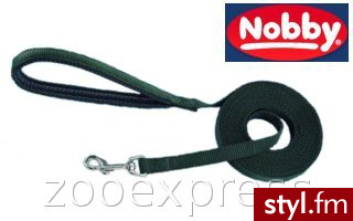 Nobby Smycz treningowa taśma 15m kolor czarny - Psy Zwierzaki