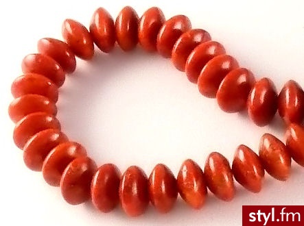 Koral Prasowany Oponki 10/8mm - Korale Biżuteria Moda