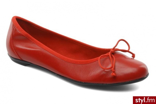 Valensi BALERINKI VEGA BY (CZERWONY) (Czerwony) - Balerinki Buty Moda