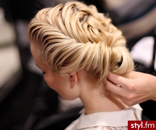 Blond Upięcie Proste Na co dzień Średnie Fryzury