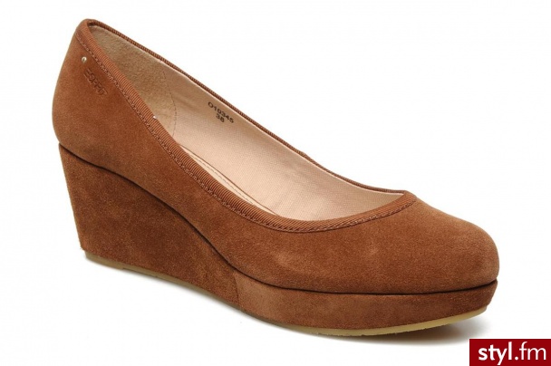 Esprit KOTURNY PEGGY WEGDE BY (Brązowy) - Koturny Buty Moda
