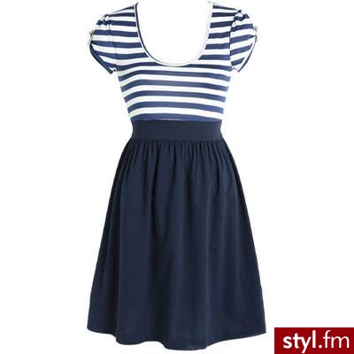 Trista Striped Dress - Polyvore. Pobrano ze strony: http://www.polyvore.com/trista_striped_dress/thing?id=14165790 - Pozostałe Ciuchy Moda