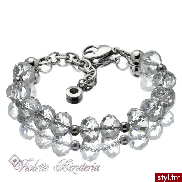 Bransoletka Kryształki Stal Szlachetna 316L nr3947 - Bransoletki Biżuteria Moda
