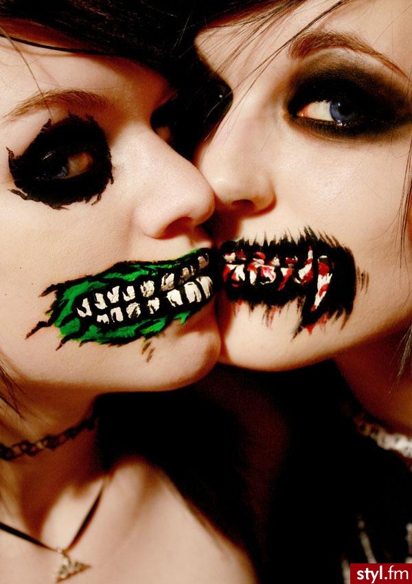 BODYPAINTING. BODYPAINTING, lub jakiś makijaż na Halloween, nie wiedziałam gdzie dodać, dlatego tu. - Tatuaże