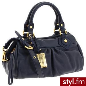 Marc by Marc Jacobs - Classic Q Baby Groovee (Dark Blue) - B... - Polyvore. Pobrano ze strony: http://www.polyvore.com/marc_jacobs_classic_baby_groovee/thing?id=26453244 - Pozostałe Torebki Moda