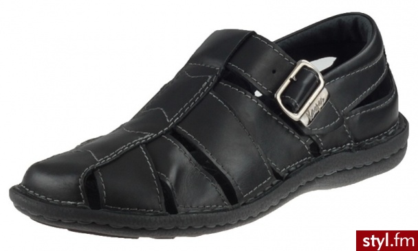 Kacper Sandały 1-0345 Czarne - Sandały Buty Moda