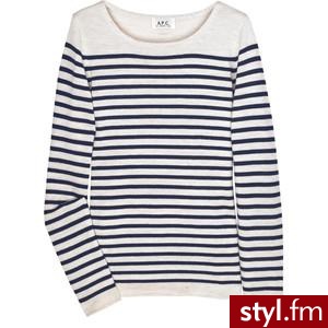 Merino and-cashmere blend sweater - A.P.C. - Polyvore. Pobrano ze strony: http://www.polyvore.com/merino_and-cashmere_blend_sweater/thing?id=14289327 - Pozostałe Ciuchy Moda