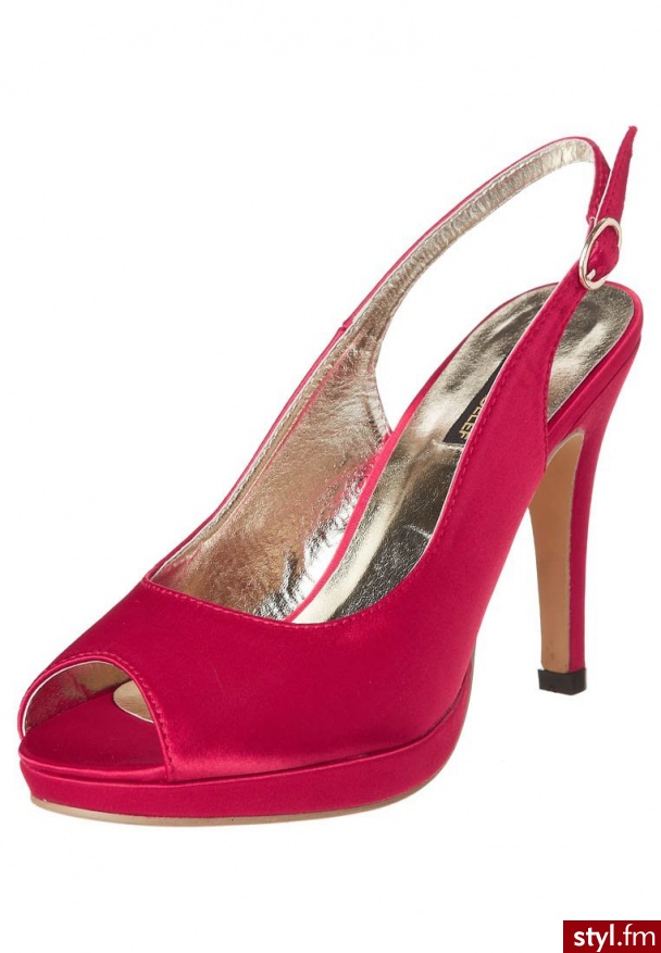 Victoria Delef Szpilki Peep Toe czerwony - Szpilki Buty Moda